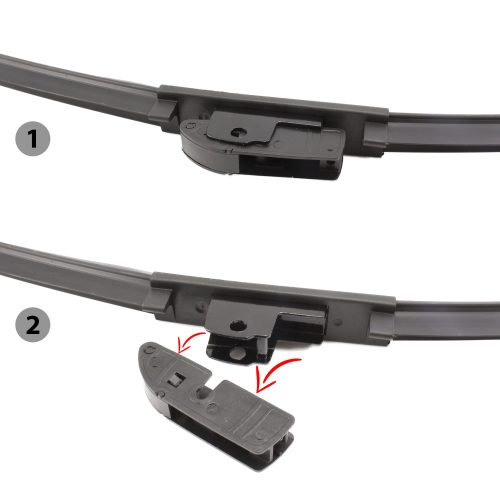 Ablaktörlő 26"/65 cm - 10 db adapterrel