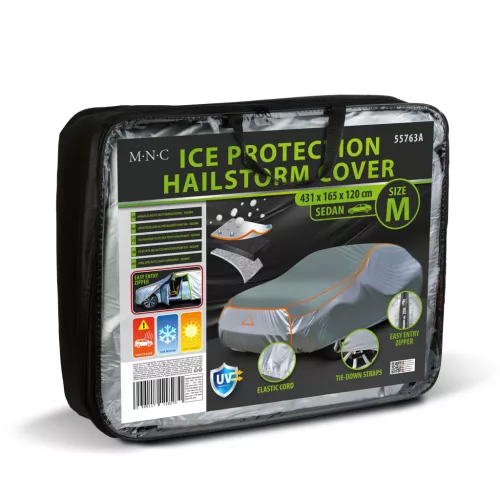 Jégeső elleni autótakaró ponyva - sedan - "M" méret - 431 x 165 x 120 cm