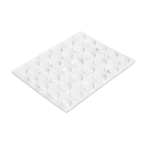 Ajtóütköző szett - öntapadós, átlátszó - 8 mm - 30 db / csomag