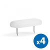Műanyag bútor csúszótalp - szeggel, fehér - 43 x 18 mm - 4 db / csomag