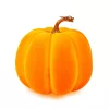 Halloween-i tök dekoráció - 16,5 cm - narancssárga - habszivacs - glitteres