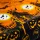 Halloween-i asztalterítő - alumínium hatású - 137 x 183 cm - sírköves