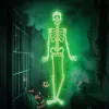 Halloween-i foszforeszkáló dekoráció - csontváz - 90 x 40 cm