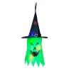 Halloween-i LED dekor - szellem - zöld - 10 színes LED - akasztható - 2 x 2032 - 75 x 35 cm