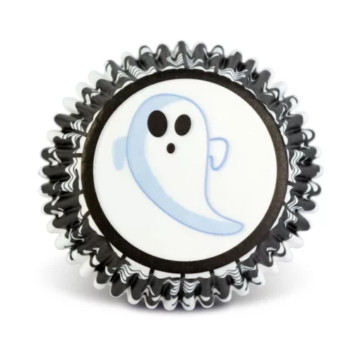 Halloween-i dekoráció - muffin papír szett - 50 db - 4 féle - 7 x 5 x 3,2 cm