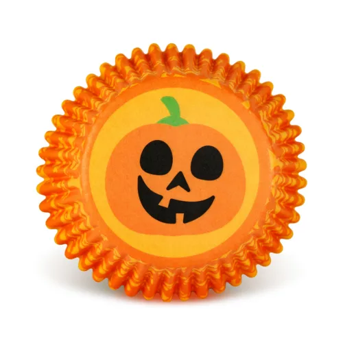 Halloween-i dekoráció - muffin papír szett - 50 db - 4 féle - 7 x 5 x 3,2 cm