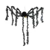 Halloween-i dekoráció - fekete pók - papír - 75 x 13 cm