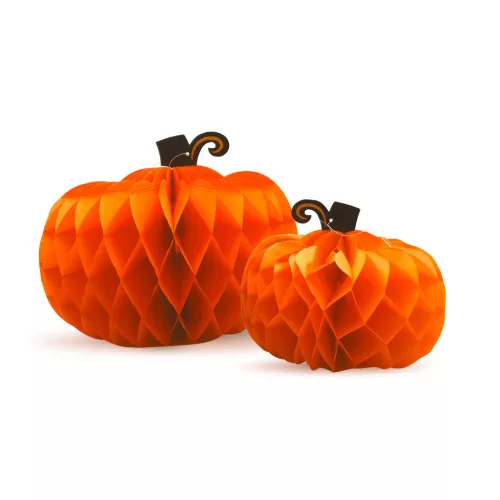 Halloween-i dekoráció - tök lampion - papír - 25/30 cm - 2 db / csomag