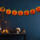 Halloween-i dekoráció - tök lampion girland - papír - 2 m