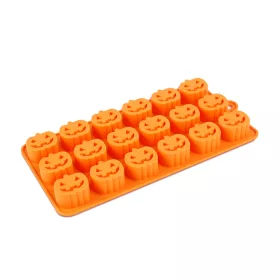   Halloween-i jégkockakészítő szilikon - 18 db tök - 21 x 11 cm