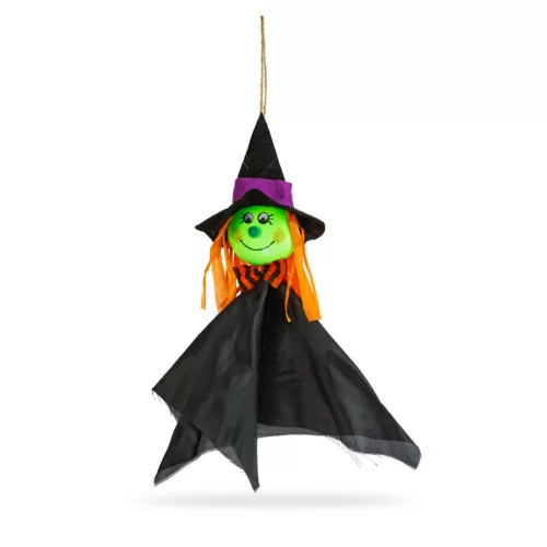 Halloween-i dekoráció - felakasztható - boszorkány - 48 x 44 cm