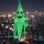 Halloween-i világító dekoráció - szellem - zöld - 10 színes LED - akasztható - 2 x 2032 - 75x20 cm