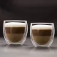 Duplafalú cappuccino üveg csésze - 250 ml - 2 db / doboz