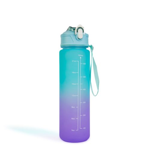 Sport kulacs - 750 ml - opálos - kék-lila színátmenetes