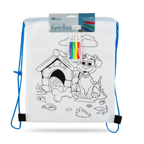 Színezhető tornazsák - 4 filccel - 33 x 27 cm - 4 féle