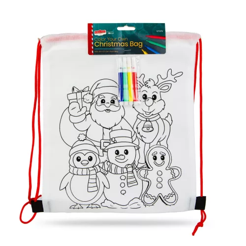 Színezhető tornazsák - 4 filccel - 33 x 27 cm - 2 féle