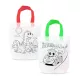 Színezhető ajándéktáska - 4 filccel - 24 x 22 cm - 2 féle