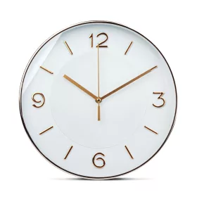 Falióra - 25 cm - műanyag, üveg - 1 x AA - fehér