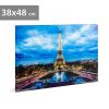 LED-es fali hangulatkép - "Eiffel torony" -  2 x AA, 38 x 48 cm
