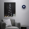 LED-es fali hangulatkép - "Burj Khalifa" -  2 x AA, 38 x 48 cm
