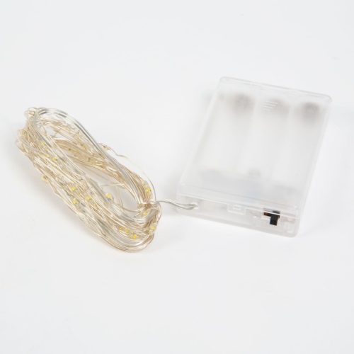 LED fényfüzér - 5 m - 50 LED - multicolor - 3 x AA