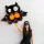 Halloween lufi - denevér - 10 db / csomag