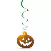 Halloween-i dekoráció szett - 12 db tök - csillogó spirál akasztó