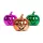 Halloween-i tök dekoráció - fényes - 6 cm - 3 szín / csomag