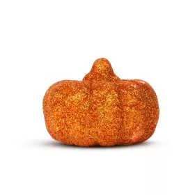   Halloween-i tök dekoráció - 5,2 cm - habszivacs - glitteres - 4 db / csomag