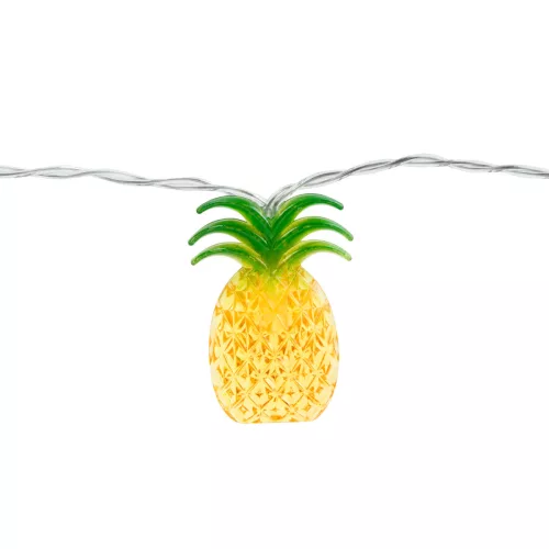 LED fényfüzér - ananász - 1,65 m - 10 LED - melegfehér - 2 x AA
