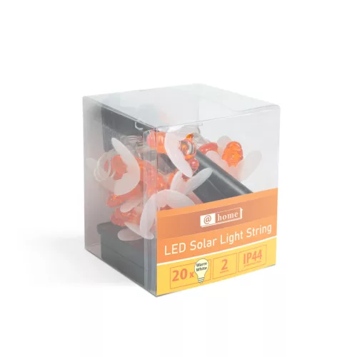 LED szolár fényfüzér - méhecske - 2,3 m - 20 LED - melegfehér