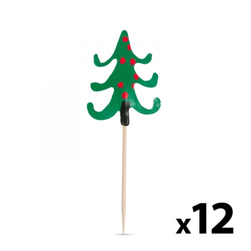 Falatka pálcika - karácsonyfa - 8,5 cm - 12 db / csomag