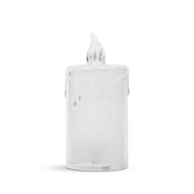 LED-es gyertya dekor - 7,5 x 3,6 cm - melegfehér - műanyag