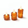LED-es gyertya szett - melegfehér - műanyag - 3 db / szett