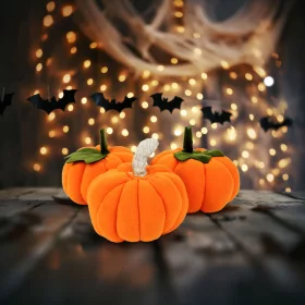   Halloween-i tök dekoráció - 13 x 13 x 14 cm - 3 db / csomag