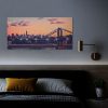LED-es fali hangulatkép - "New York" -  2 x AA, 38 x 78 cm