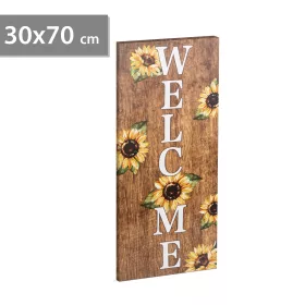   LED-es hangulatkép - "Welcome" - fali akasztóval, 2 x AA, 30 x 70 cm