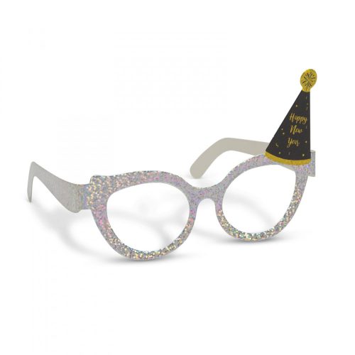 Party szemüveg - glitteres, papír - 15 x 10 x 13 cm - 4 db / csomag