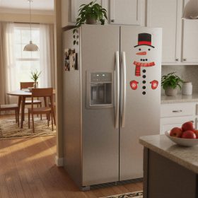 Karácsonyi matrica szett - hóember - 40 x 70 cm