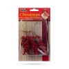 Karácsonyi dekoráció - piros bogyók - 8 cm - 6 db / csomag