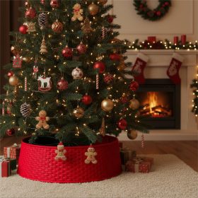 Karácsonyfatalp takaró - piros, műanyag - 65 x 23 cm
