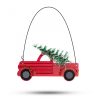Karácsonyfa dísz - akasztható kisautó - 10 x 7 cm - 4 db / csomag