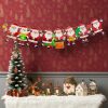 Karácsonyi papír girland - 8 db Mikulás - 3,5 m