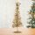 Karácsonyi, glitteres, fém karácsonyfa - 28 cm - arany