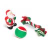 Karácsonyi kutyajáték szett - labda, kötél, mikulás