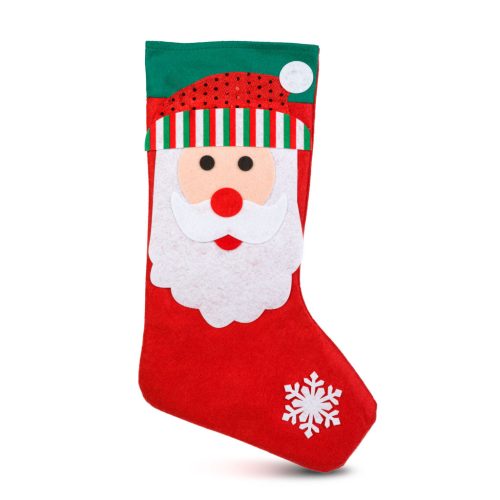Karácsonyi csizma - 42 x 24,5 cm - textil - 3 féle