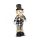 Karácsonyi diótörő baba - álló - 47 cm - poliészter -  fekete