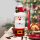 Karácsonyi italos üveg dekor - 3D mikulás - poliészter - 27 x 12 cm