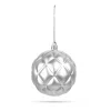 Karácsonyfadísz szett - gömbdísz - ezüst - 6 db / csomag
