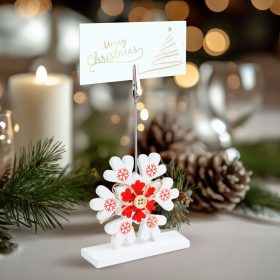   Ültetőkártya tartó - csipeszes - jégkristály - 8,8 x 8,8 cm